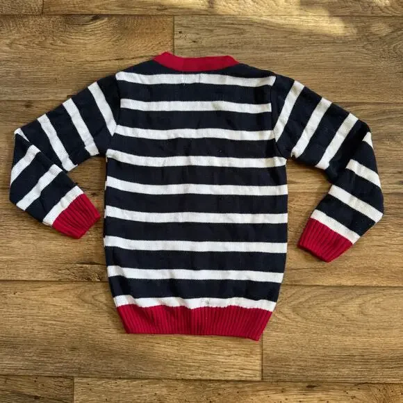 Armani Junior Striped Knit Cardigan Sweater - Picture 3 of 4